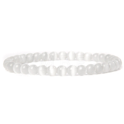 Cat Eye Round Beaded Stretch Bracelet SF8562-27-1-1
