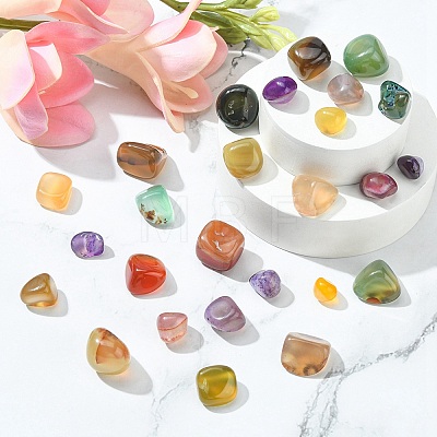 Natural Agate Beads G-YW0002-06-1