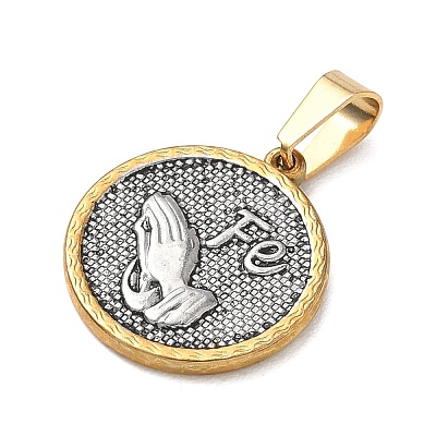 Religion 304 Stainless Steel Pendants STAS-H264-13C-ASG-1