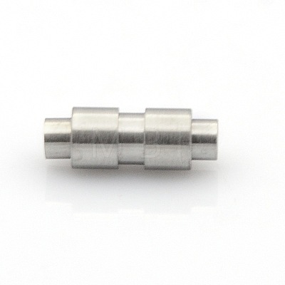 304 Stainless Steel Matte Surface Magnetic Clasps with Glue-in Ends STAS-O042-A-26-1