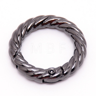 Zinc Alloy Spring Gate Rings PALLOY-WH0081-51A-05-1