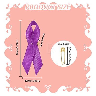 100Pcs Awareness Ribbon Nylon Lapel Pin Backs for Backpack Clothes JEWB-GL0001-03B-1