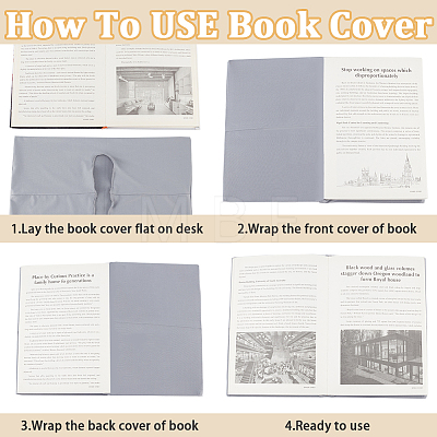 Elastic Fabric Book Covers AJEW-CP0008-68D-1