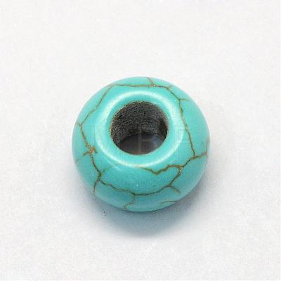 Synthetic Gemstone European Beads TURQ-S283-34-1
