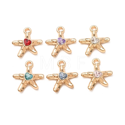 Alloy Rhinestone Pendants RB-CBAA597-02G-1