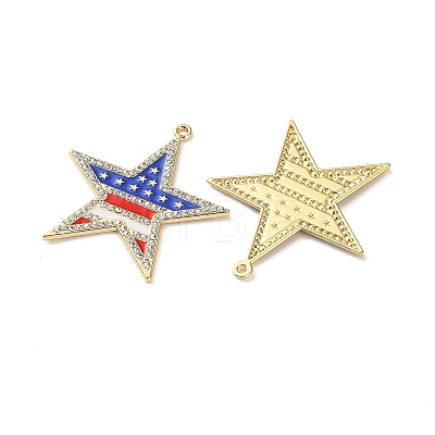 Independence Day Alloy Enamel Pendants ENAM-I069-01G-05-1