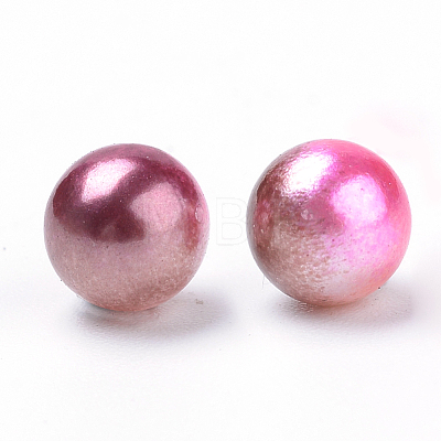 Rainbow Acrylic Imitation Pearl Beads OACR-R065-10mm-A10-1