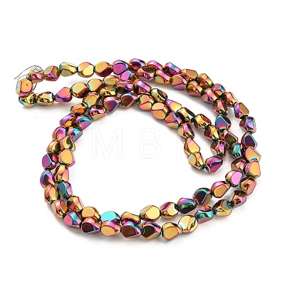 Full Plated Electroplate Glass Beads Strands EGLA-G037-04A-FP01-1
