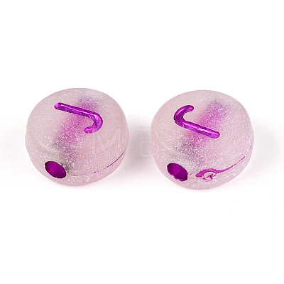 Luminous Frosted Acrylic Beads FACR-T008-02J-1