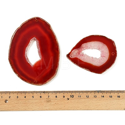 Natural Agate Nuggets Slice Links Connector Charms G-E022-M03-1