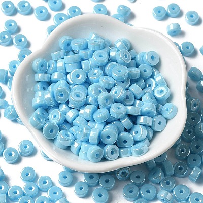 Opaque Colours Luster Glass Seed Beads SEED-E001-P3x6mm-A06-1