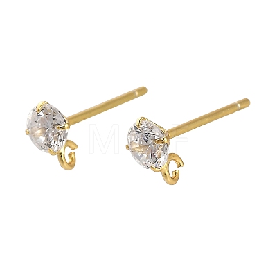 925 Sterling Silver Ear Stud Findings STER-F058-01G-07-1