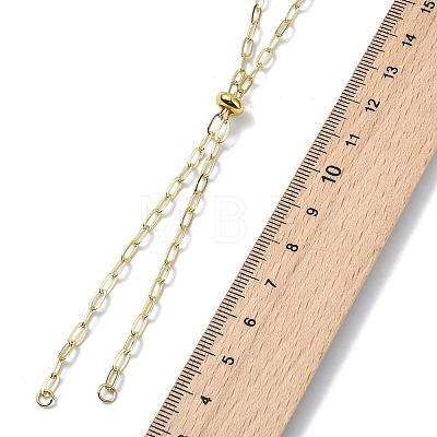 3MM Brass Paperclip Chain Slider Necklace Making AJEW-JB01600-1