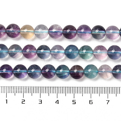Natural Fluorite Beads Strands G-K345-B02-02-1