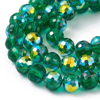 Transparent Electroplate Glass Beads Strands EGLA-F151-AB03-1