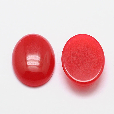 Dyed Oval Natural Jade Cabochons G-K021-14x10mm-07-1
