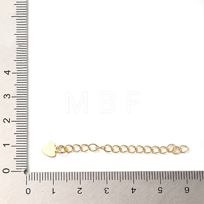 Rack Plating Brass Curb Chain Extender KK-Q807-09G-1