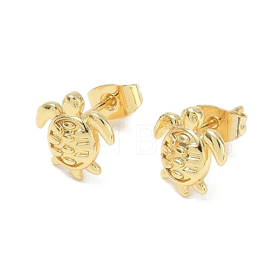 Brass Stud Earrings for Women EJEW-G464-03G-1