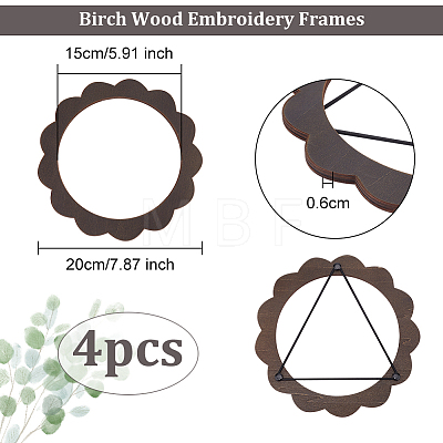 Birch Wood Embroidery Frames TOOL-WH0158-002-1