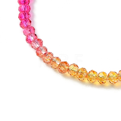 Faceted Rondelle Glass Beaded Necklace for Women NJEW-M208-01M-1