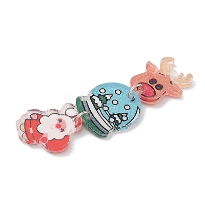 Christmas Printed Acrylic Big Pendants MACR-F086-03B-1