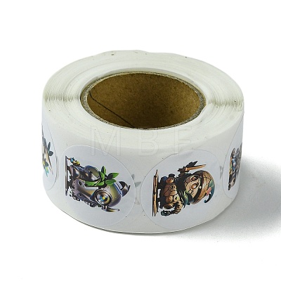 Cartoon Patterns Paper Gift Sticker Rolls DIY-R083-03A-1