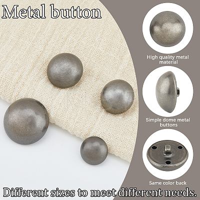 40Pcs 3-Hole Brass Buttons BUTT-CY0001-18B-1