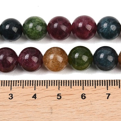 Natural Green Jade Imitation Tourmaline Beads Strands G-B046-08D-10mm-1