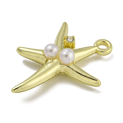 Alloy ABS Pearl Pendants PALLOY-F312-59G-1