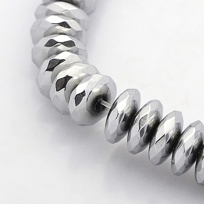 Electroplate Non-magnetic Synthetic Hematite Beads Strands G-J208H-01-1