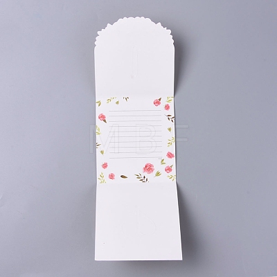 Envelope and Floral Pattern Thank You Cards Sets DIY-I029-01D-1