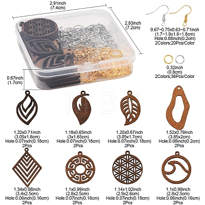DIY Leaf Dangle Earring Making Kits DIY-FS0008-63B-1