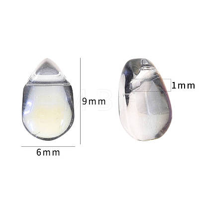 20Pcs Transparent Spray Painted Glass Charms GLAA-YW0001-03C-1