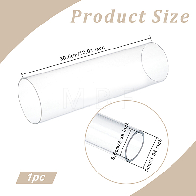 Round Transparent Acrylic Tube AJEW-WH0324-76F-1