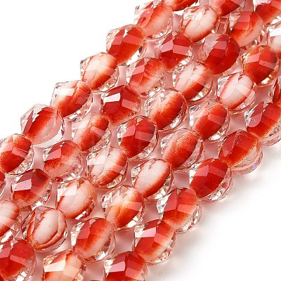 Two Tone Resin Beads Strands GLAA-T035-02D-1