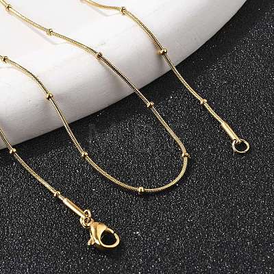 Ion Plating(IP) 304 Stainless Steel Snake Chain Necklaces NJEW-F248-11A-G-1
