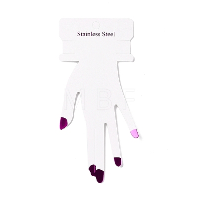 Hand Shaped Cardboard Paper Bracelet Display Cards CDIS-F004-01A-1
