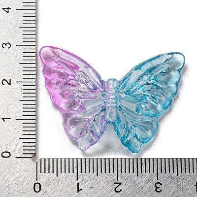 Two Tone Transparent Acrylic Beads OACR-E041-06C-1