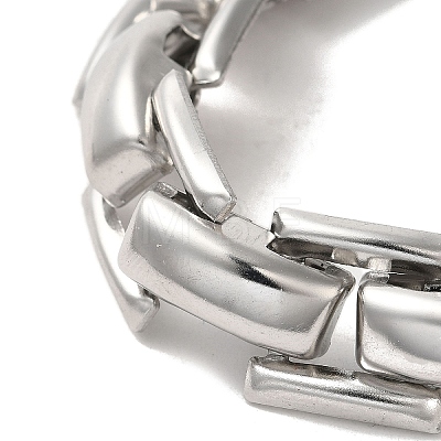 304 Stainless Steel Rectangle Link Chain Bracelet BJEW-Q776-01P-1