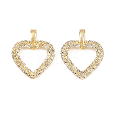 Brass Micro Pave Cubic Zirconia Pendants KK-I475-05G-04-1