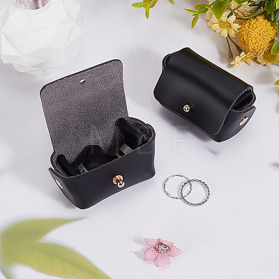 PU Imitation Leather Wedding Ring Pouch ABAG-WH0045-10A-1