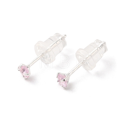 Cubic Zirconia Diamond Stud Earrings STER-M105-01A-S-1