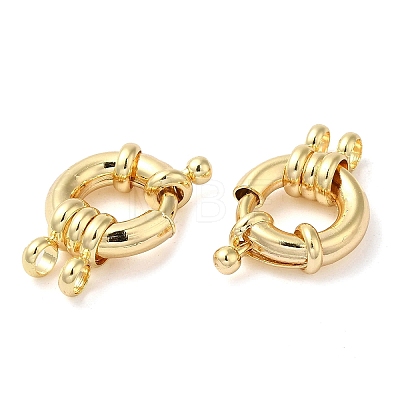 Brass Spring Ring Clasps KK-C028-04G-1