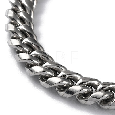 304 Stainless Steel Cuban Link Chain Necklaces NJEW-P288-20P-1