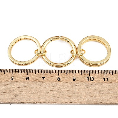 Brass Micro Pave Cubic Zirconia Plain Band Finger Rings for Women RJEW-P160-01D-G-1