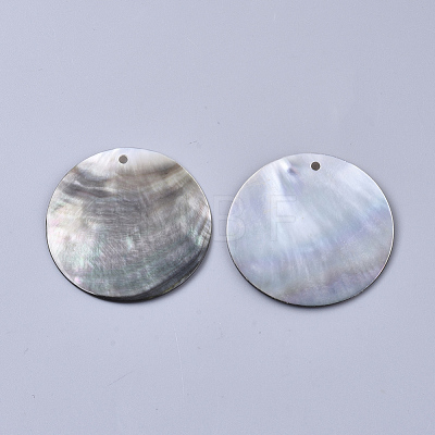 Black Lip Shell Pendants SSHEL-S251-36F-1