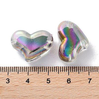 UV Plating Rainbow Iridescent Acrylic Beads OACR-H112-23A-1