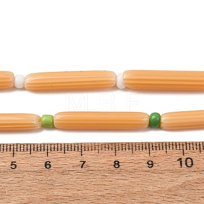Handmade Lampwork Chevron Beads LAMP-Z019-01-20-1
