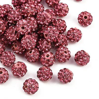 Polymer Clay Rhinestone Beads RB-H284-6MM-209-1