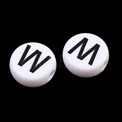 Opaque Acrylic European Beads AC-CBA3BDD-01W-1